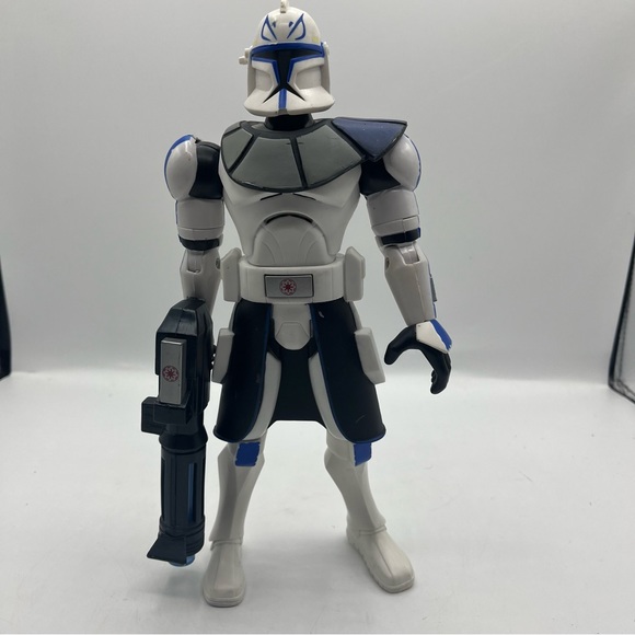 2009 HASBRO Star Wars 10" Figure COMMANDER REX CLONE Trooper Tested Working - Picture 5 of 11